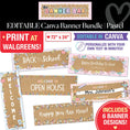 Load image into Gallery viewer, Pastel Editable Canva Walgreens Compatible Kraft Style Banner Bundle
