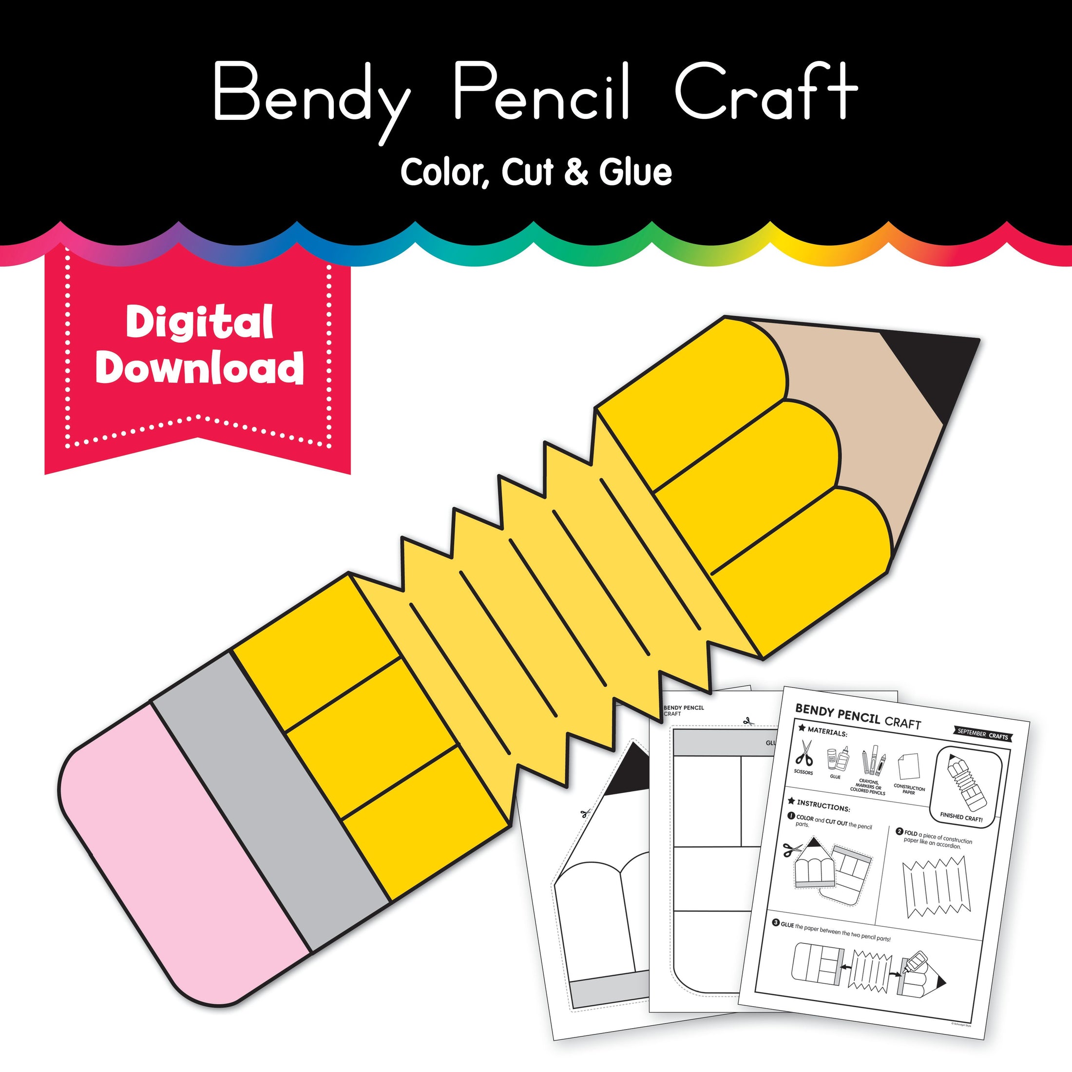 September Bendy Pencil Craft