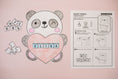 Load image into Gallery viewer, Printable February Panda Heart Craftivity
