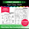 Load image into Gallery viewer, Printable First Grade April Daily Math
