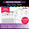 Load image into Gallery viewer, Printable Second Grade May Daily Math
