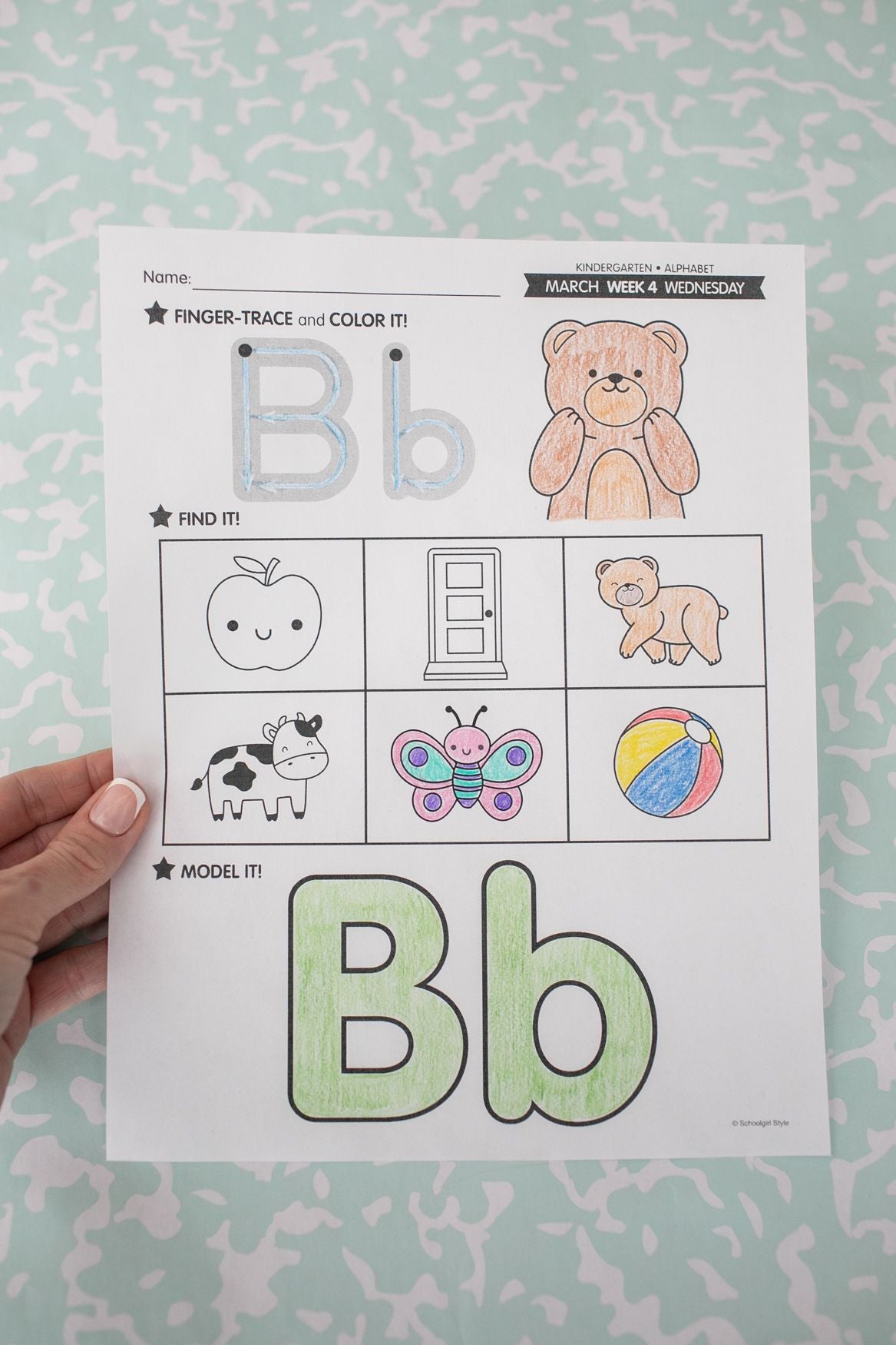 Printable Kindergarten March Daily Alphabet (Y, Z, & Full Alphabet Review)