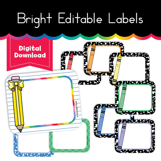 Bright Editable Labels 
