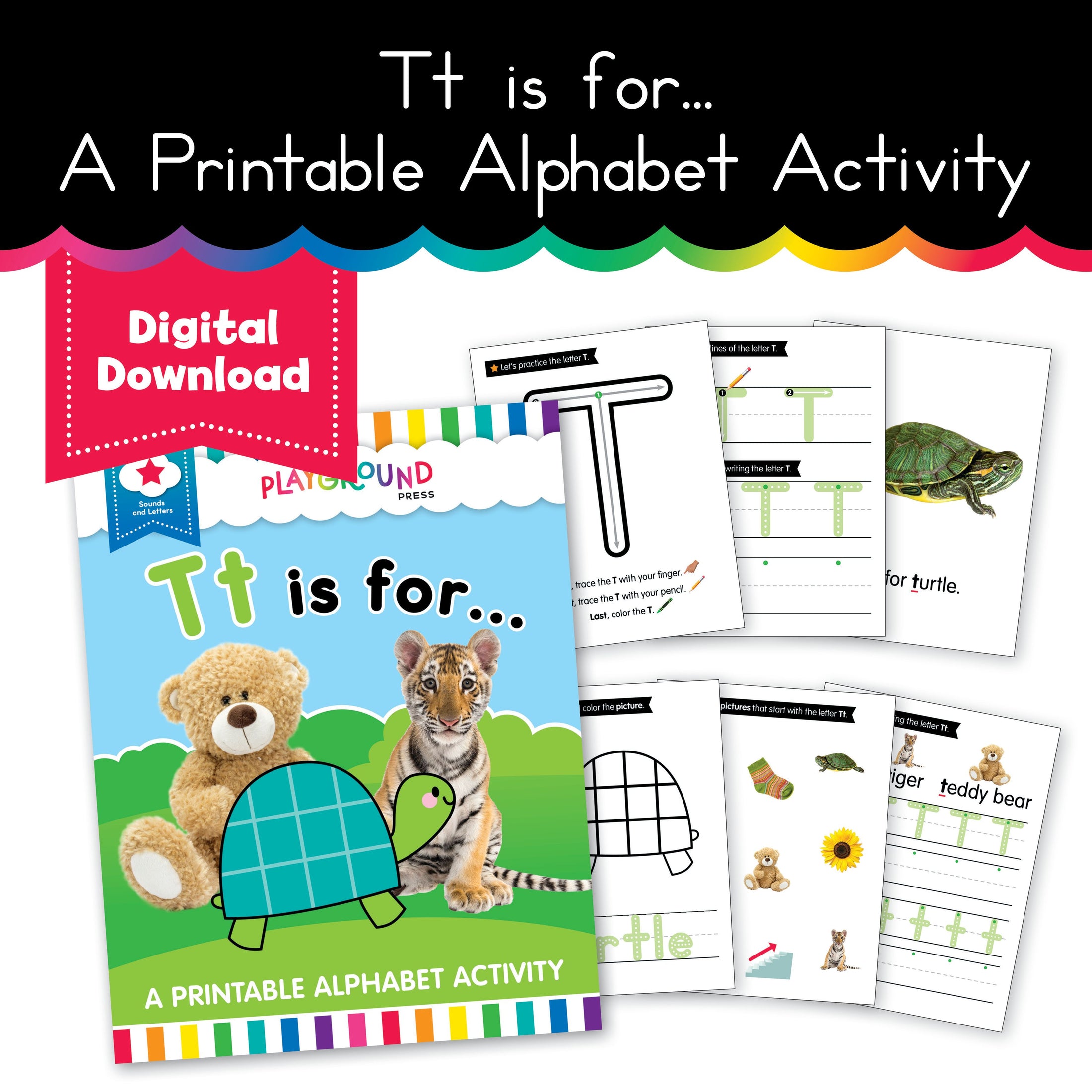 S.T.A.R. Reading: Tt is For... A Printable Alphabet Activity - Book 3 