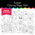 Load image into Gallery viewer, Summer Coloring Pages Pack
