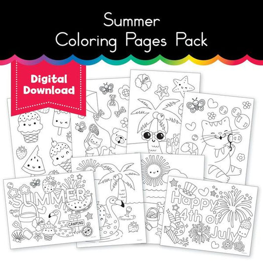 Summer Coloring Pages Pack