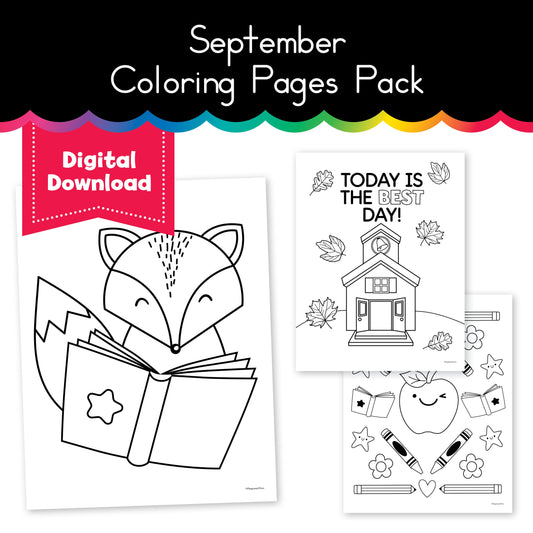 September Coloring Pages Pack