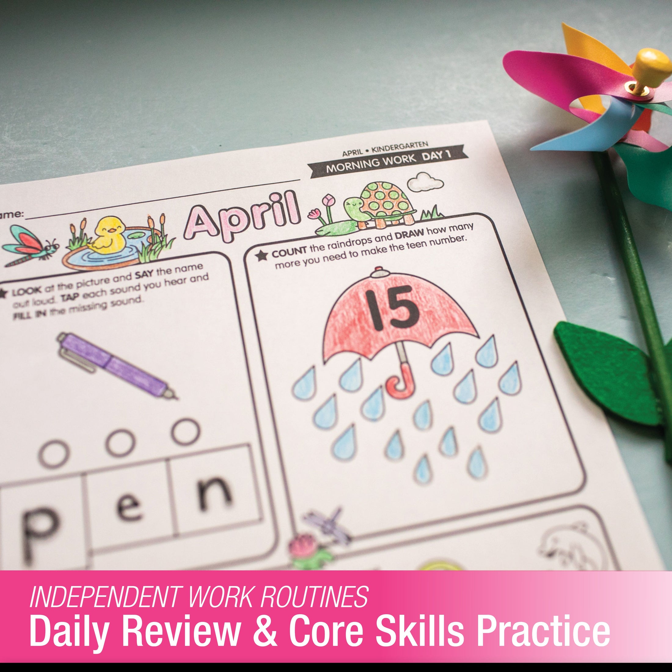 Printable Kindergarten April Daily Morning Work