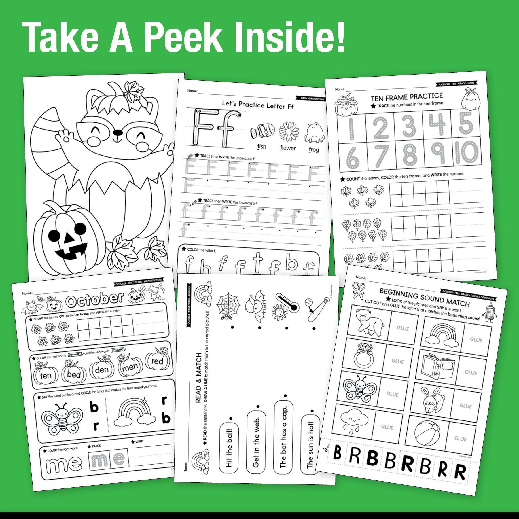 The Big Book of October Learning First Grade