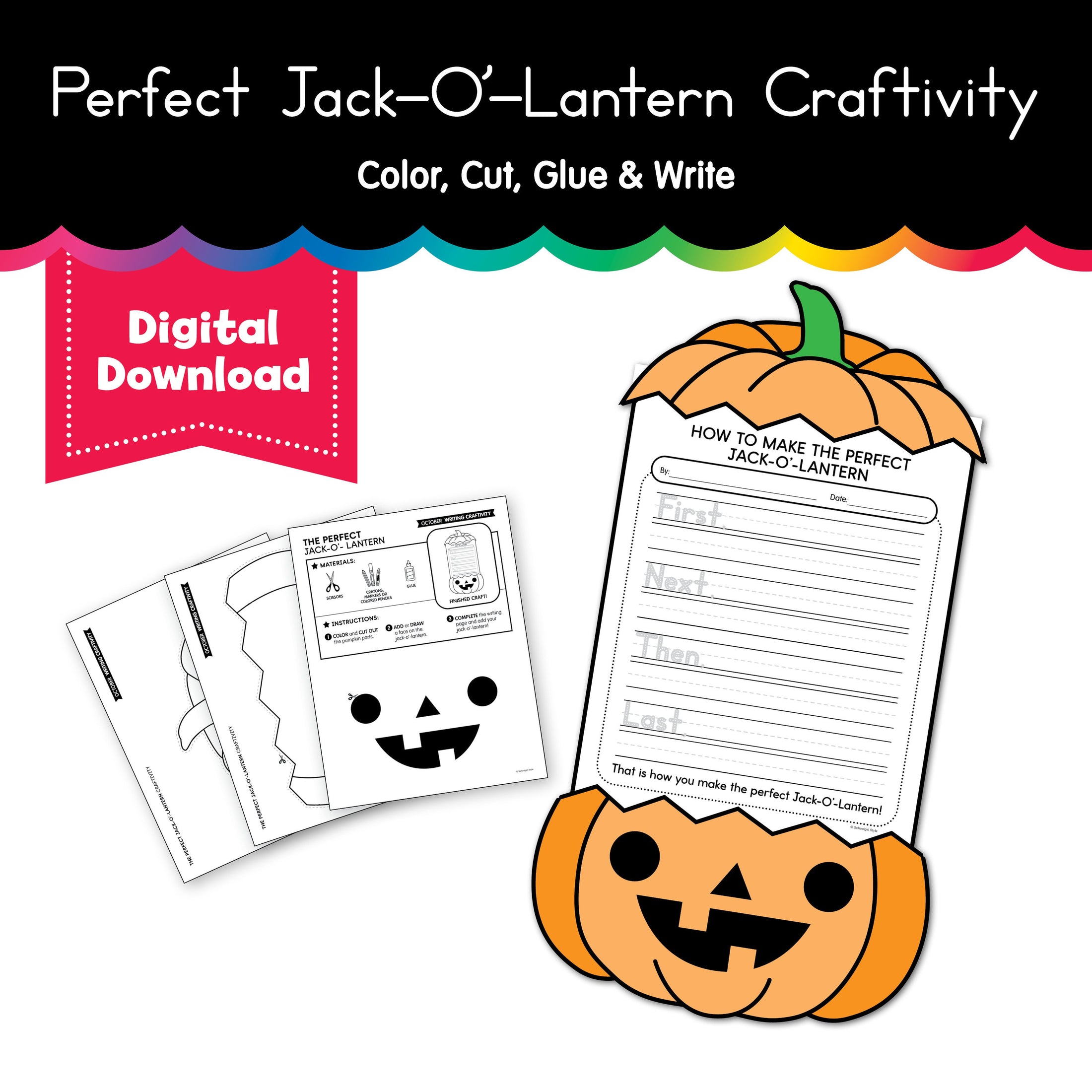 Printable Perfect Jack-O'-Lantern Craftivity