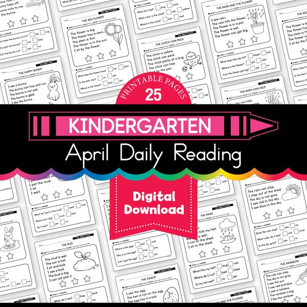 Printable Kindergarten April Daily Reading