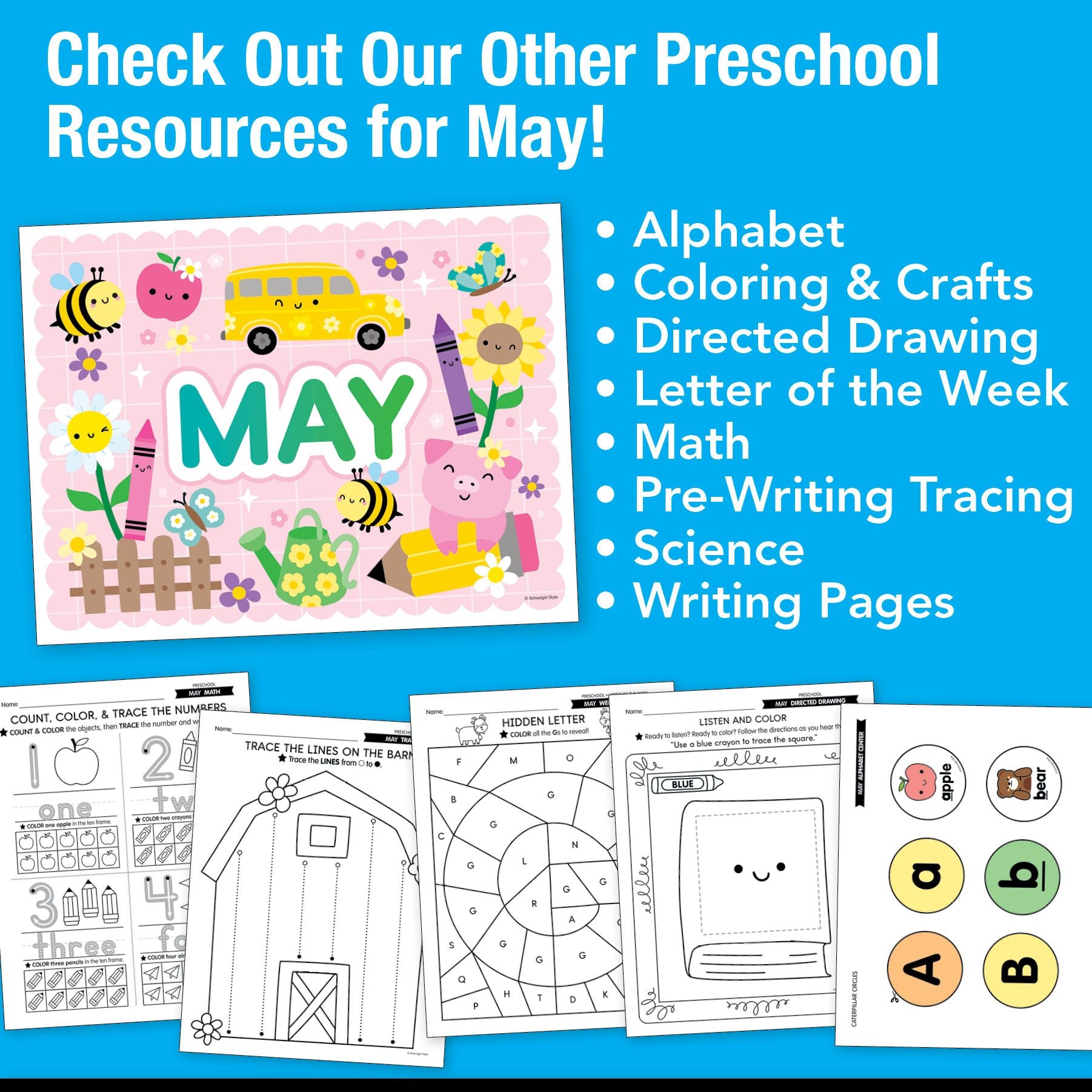 Printable Preschool May Daily Scissor Skills