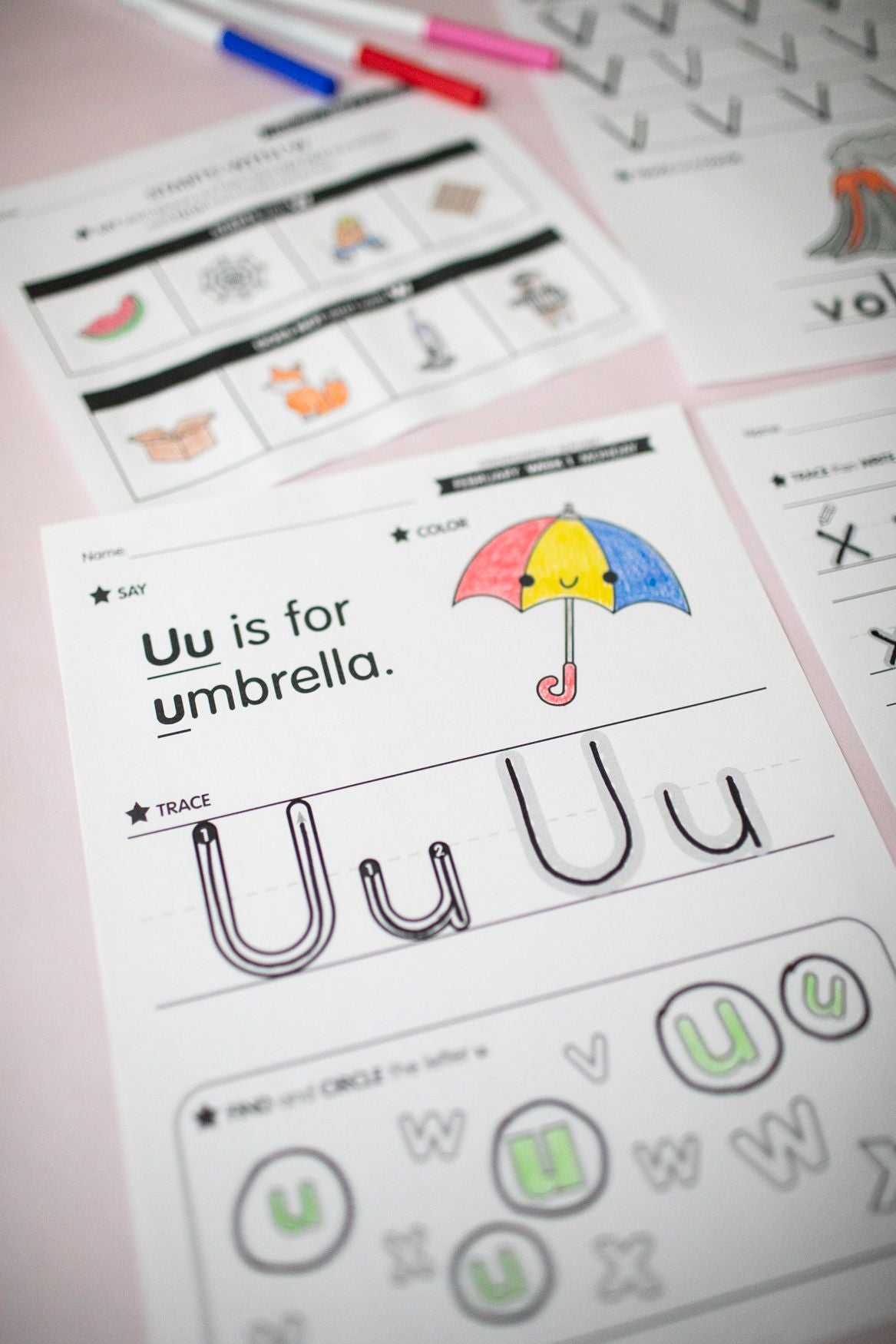 Printable Kindergarten February Daily Alphabet (Q-T)