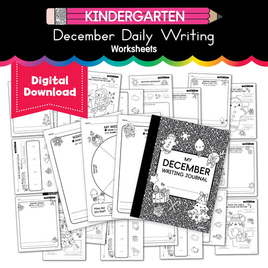 Printable Kindergarten December Daily Writing