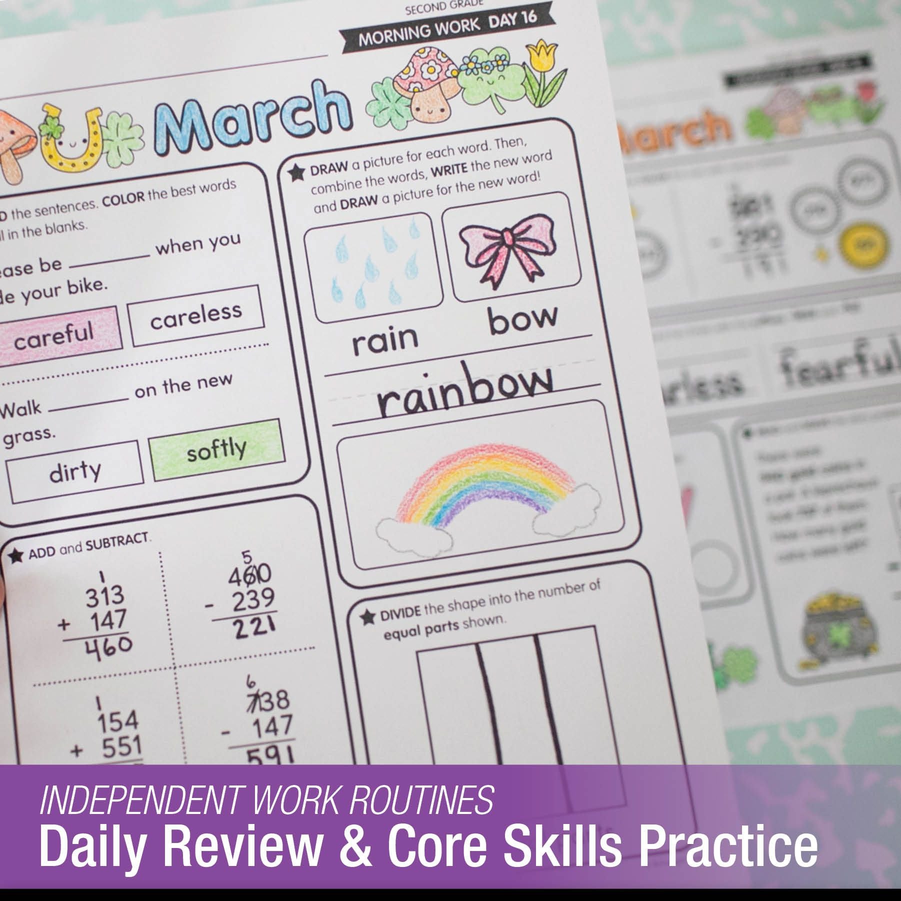 Printable Second Grade March Daily Morning Work