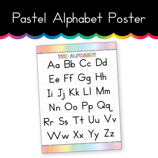 Pastel | Manuscript Alphabet | Home Learning Poster