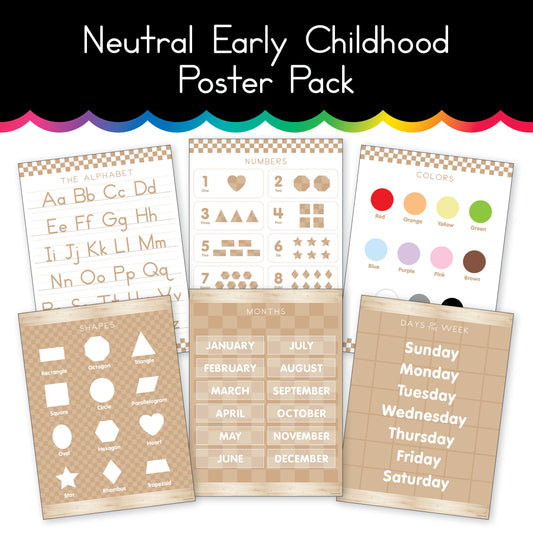 Neutral | Early Childhood Poster Pack