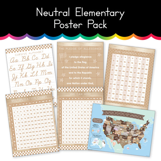 Neutral | Elementary Poster Pack