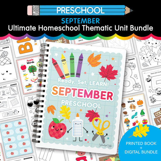 Ultimate Preschool September Homeschool Curriculum Unit Bundle