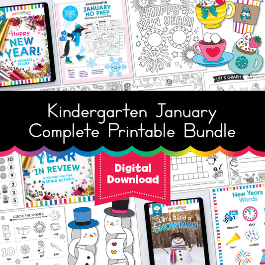 Kindergarten January Complete Printable Bundle