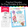 Load image into Gallery viewer, December Preschool Packet
