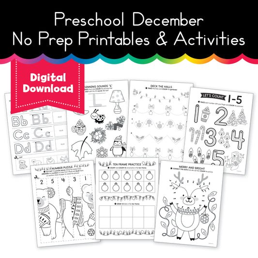 December Preschool Packet