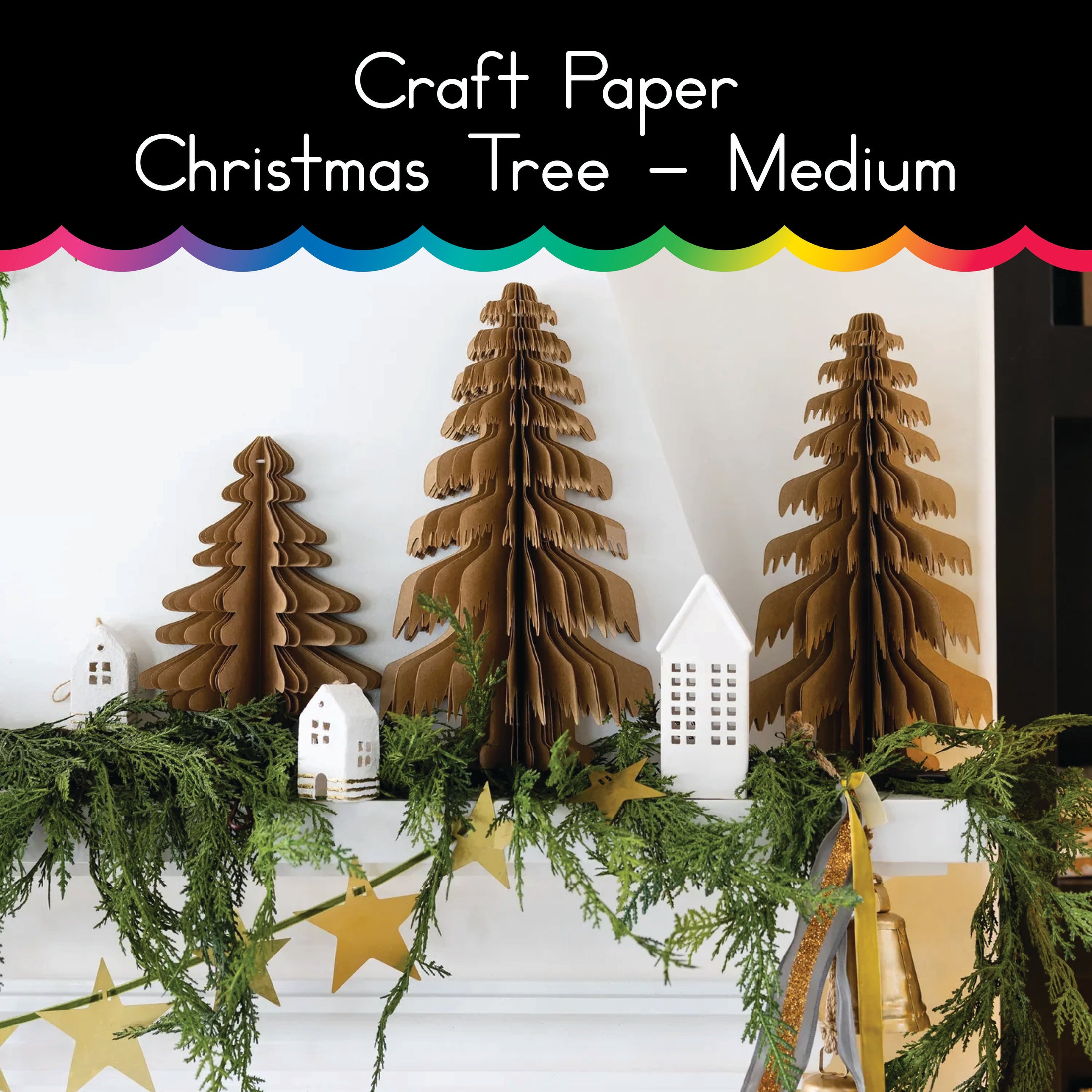 Craft Paper Christmas Tree - Medium