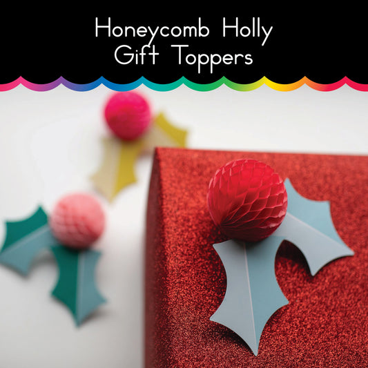 Honeycomb Holly Gift Toppers