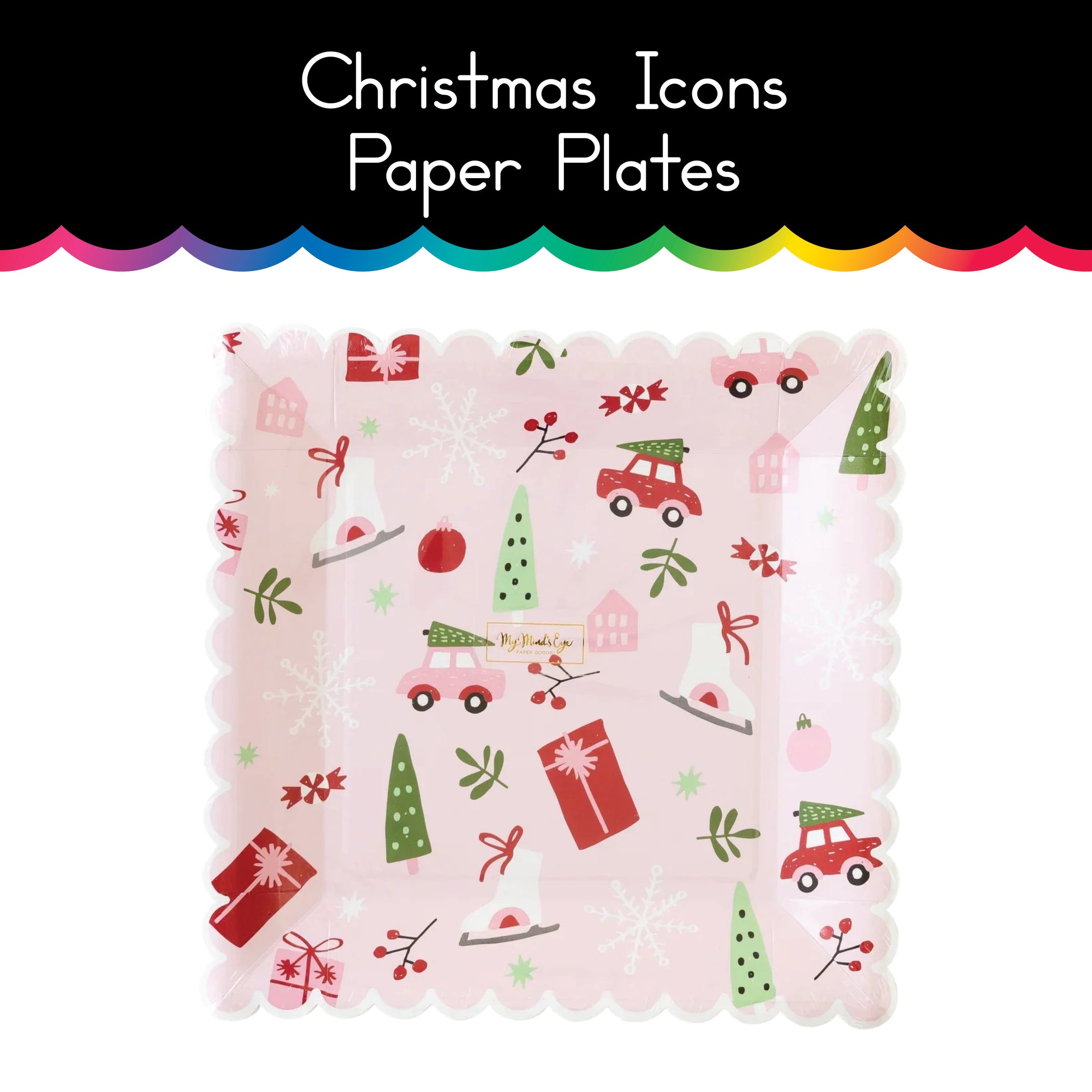 Christmas Icons Paper Plate 