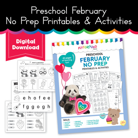 Preschool February No Prep Printables & Activities