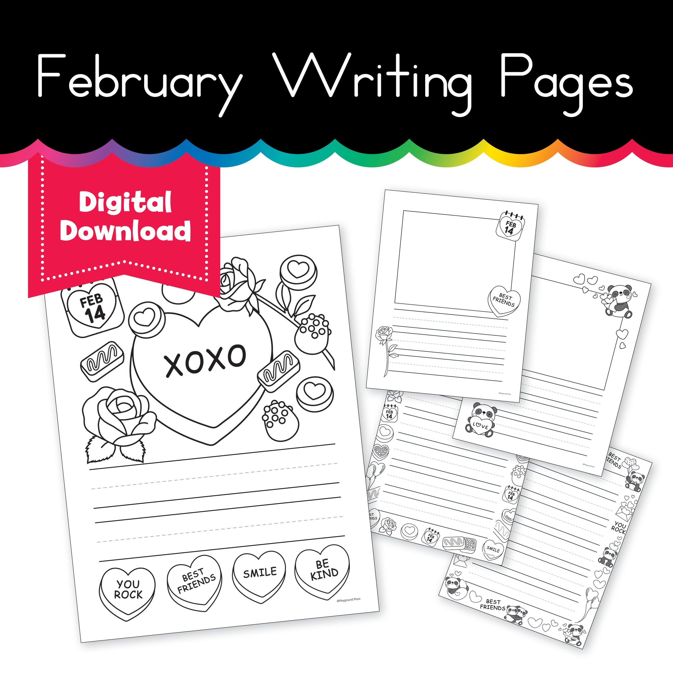 February Writing Pages