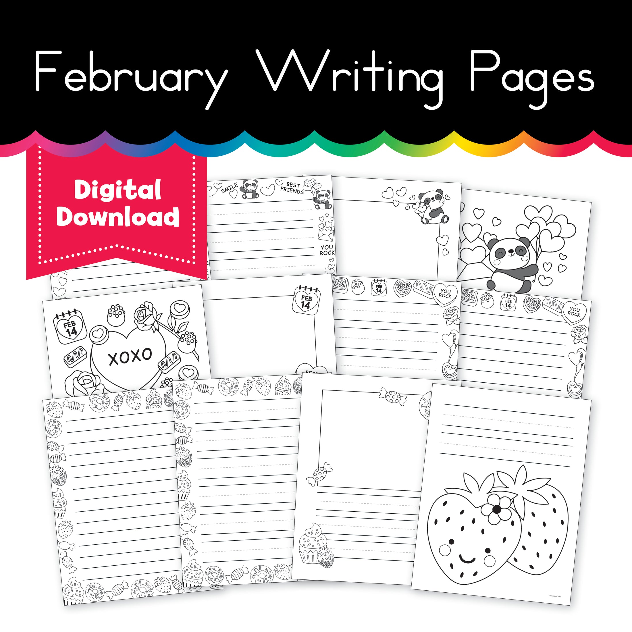 February Writing Pages