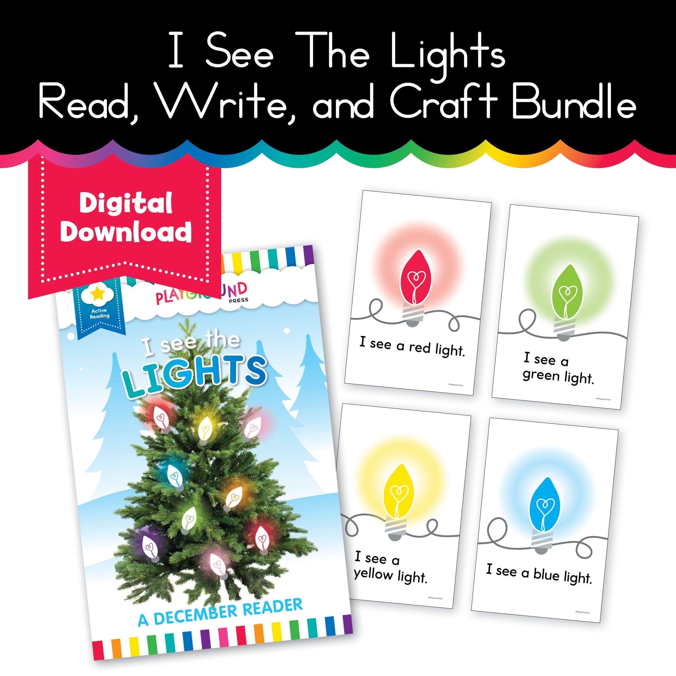 Playground Press | I See the Lights Read, Write and Craft Activity Bundle