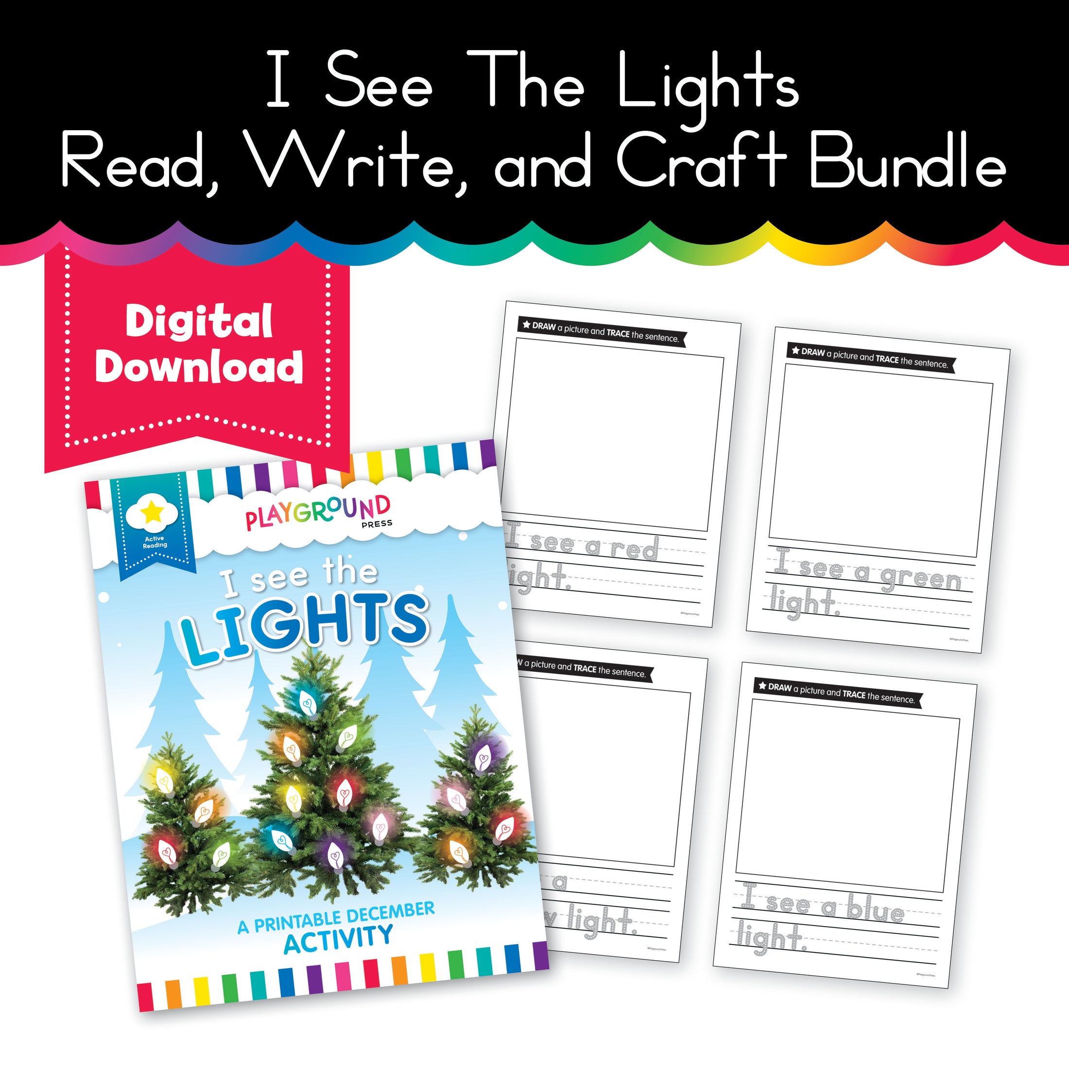 Playground Press | I See the Lights Read, Write and Craft Activity Bundle