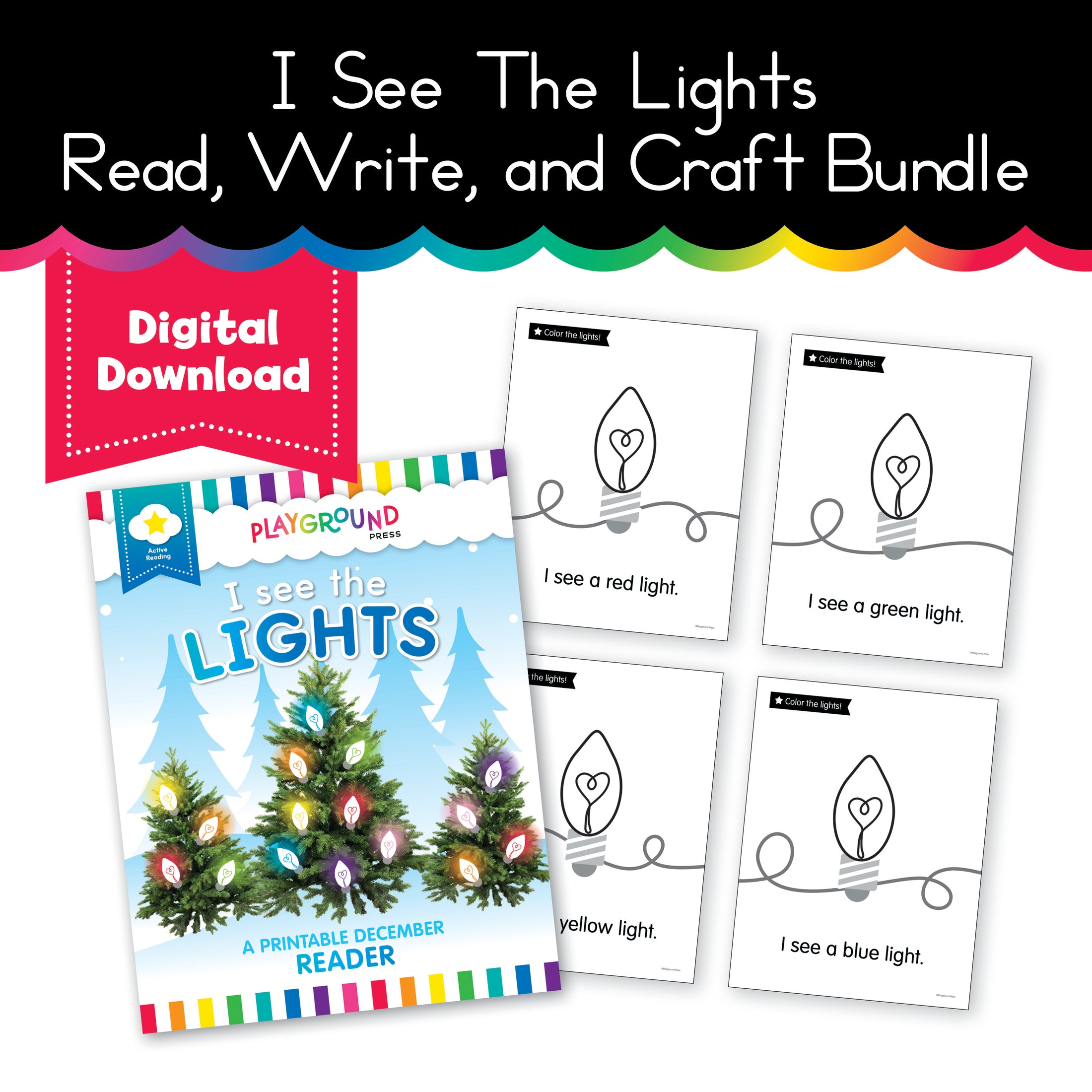 Playground Press | I See the Lights Read, Write and Craft Activity Bundle