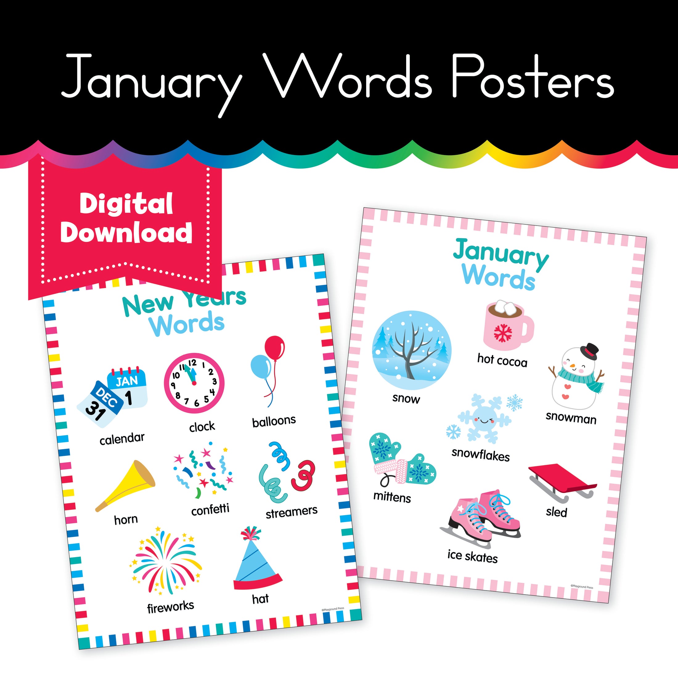 January Words Poster