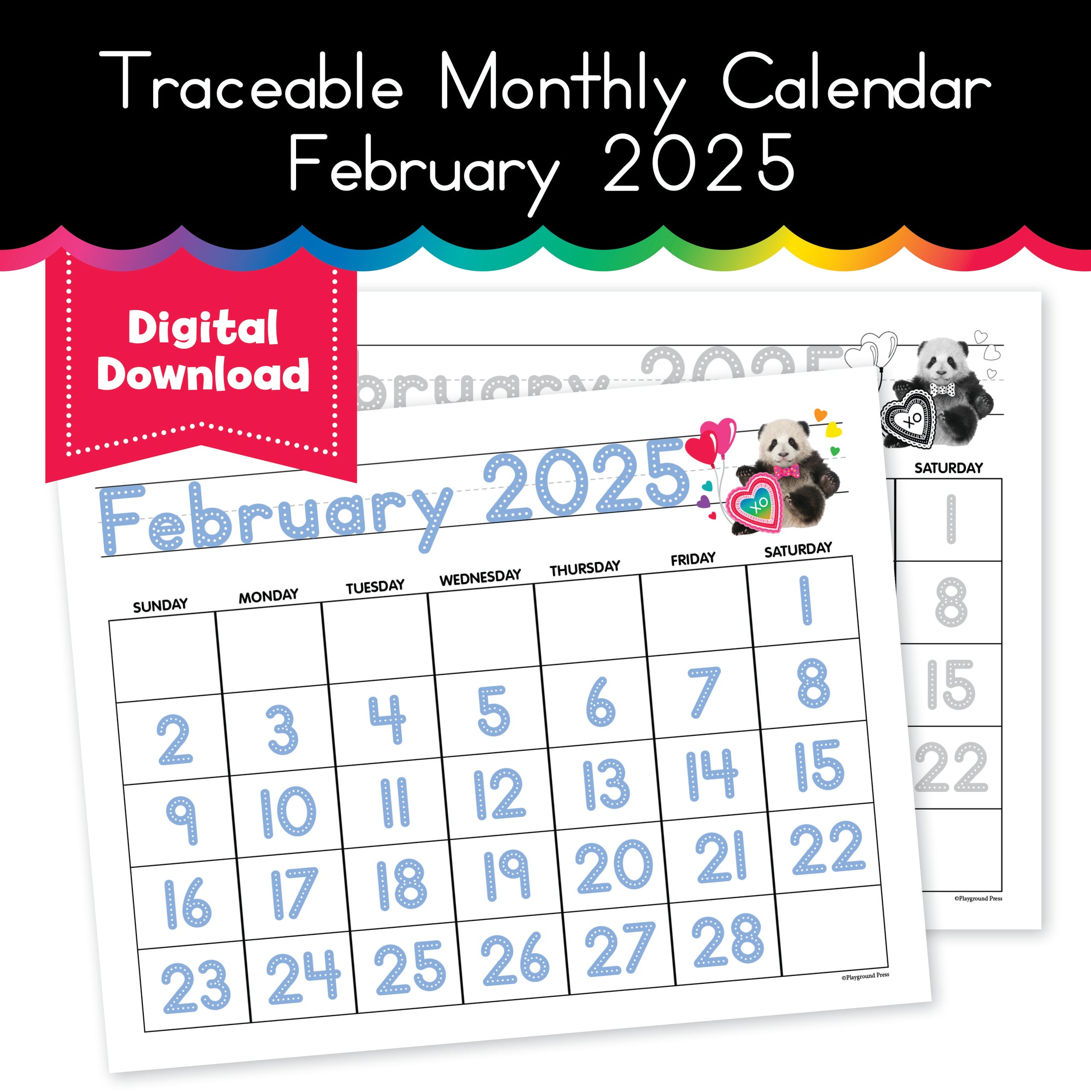 February 2025 Traceable Calendar