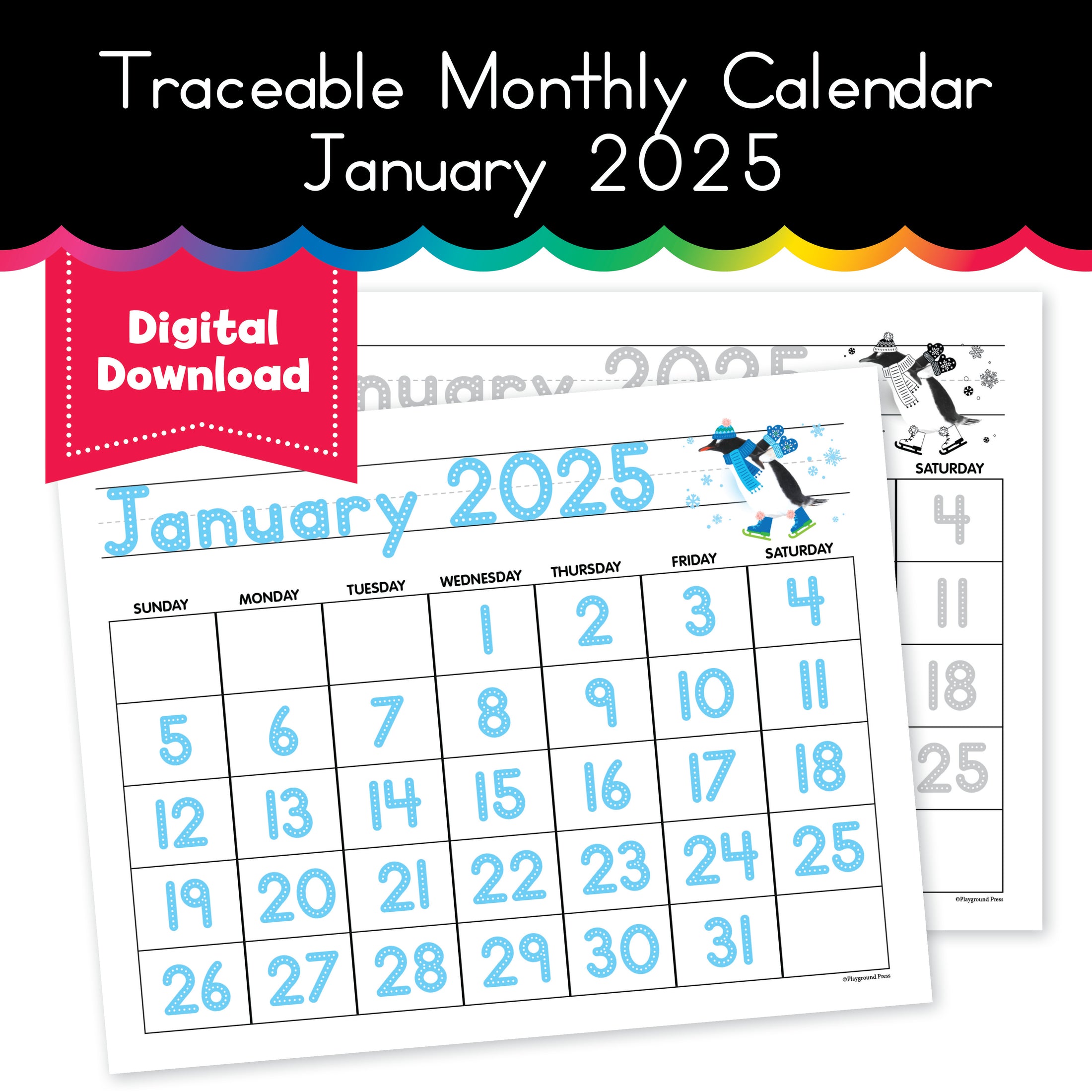 January 2025 Traceable Calendar