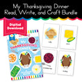 Load image into Gallery viewer, Playground Press | My Thanksgiving Dinner Read, Write and Craft Activity Bundle
