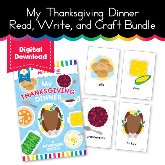 Playground Press | My Thanksgiving Dinner Read, Write and Craft Activity Bundle