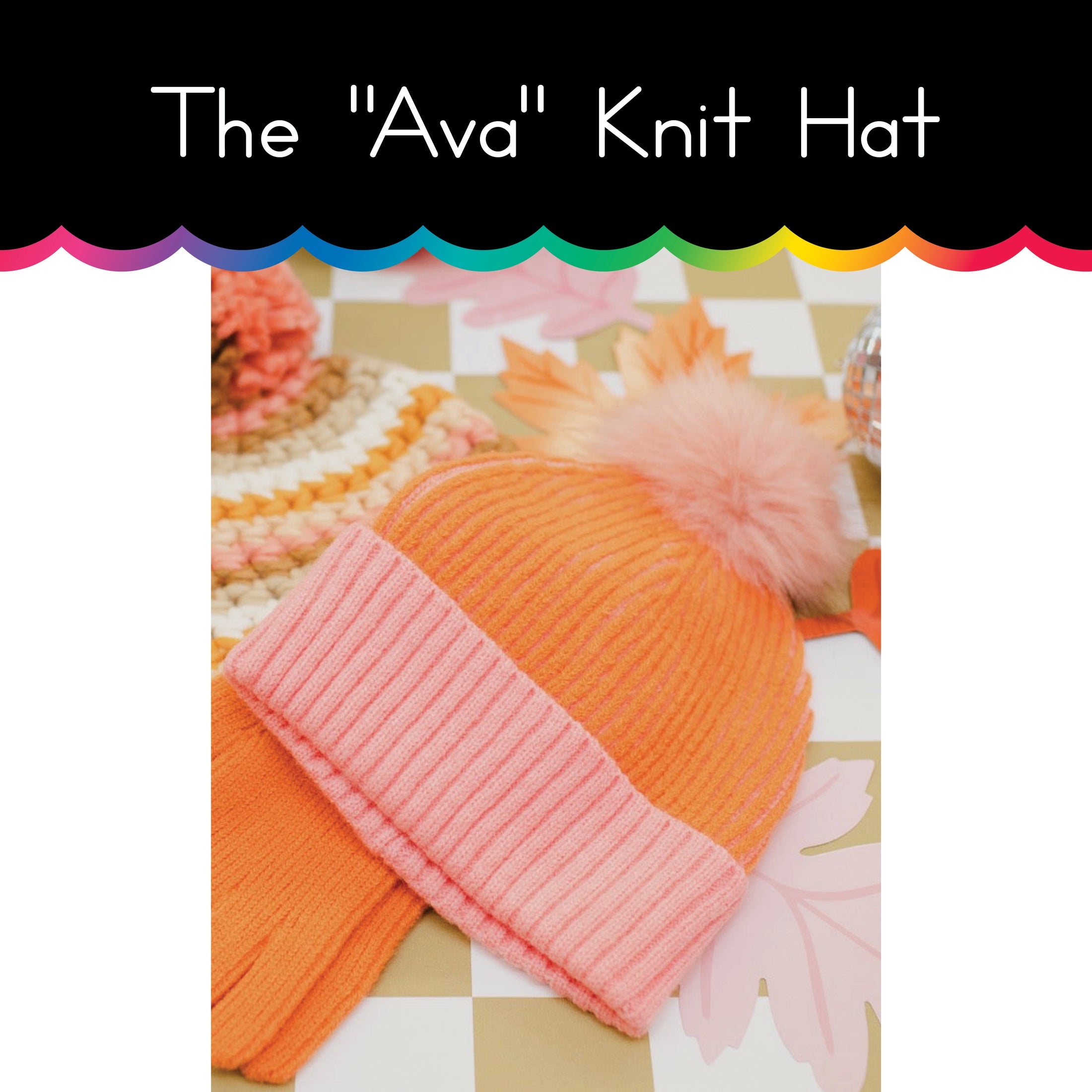 "The Ava" Hat, Orange │ Winter Outerwear