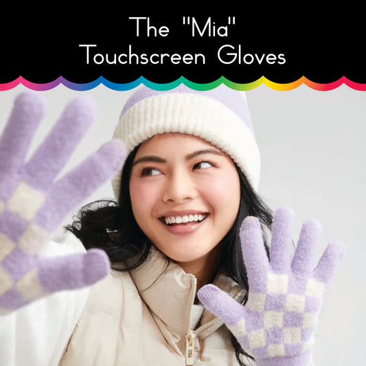 "The Mia" Touchscreen Gloves, Lilac │ Winter Outerwear