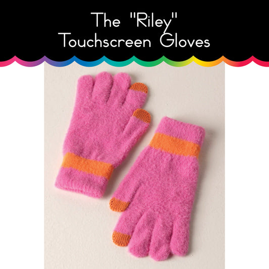 "The Riley" Touchscreen Gloves, Pink │ Winter Outerwear