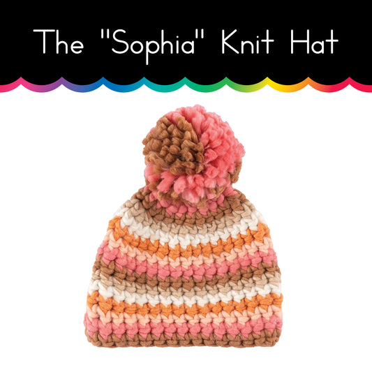 "The Sophia" Stripe Knit Winter Hat, Multicolored │ Winter Outerwear