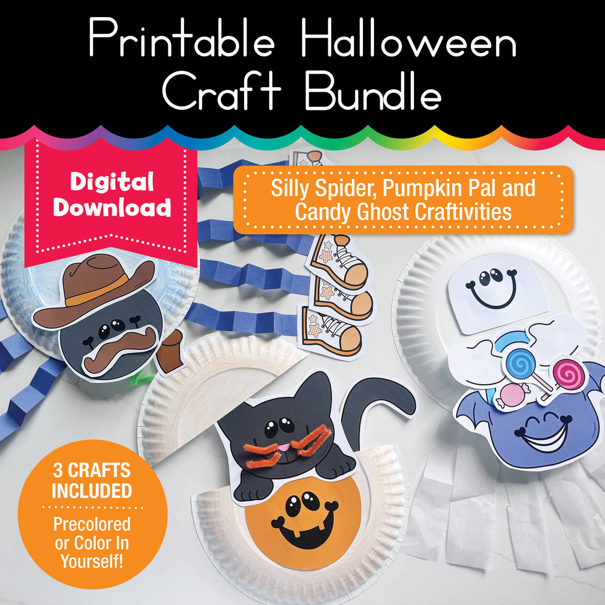 Printable 90s Halloween Crafts Bundle
