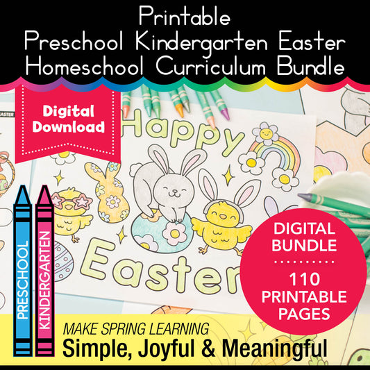 Printable Easter Homeschool Curriculum Bundle