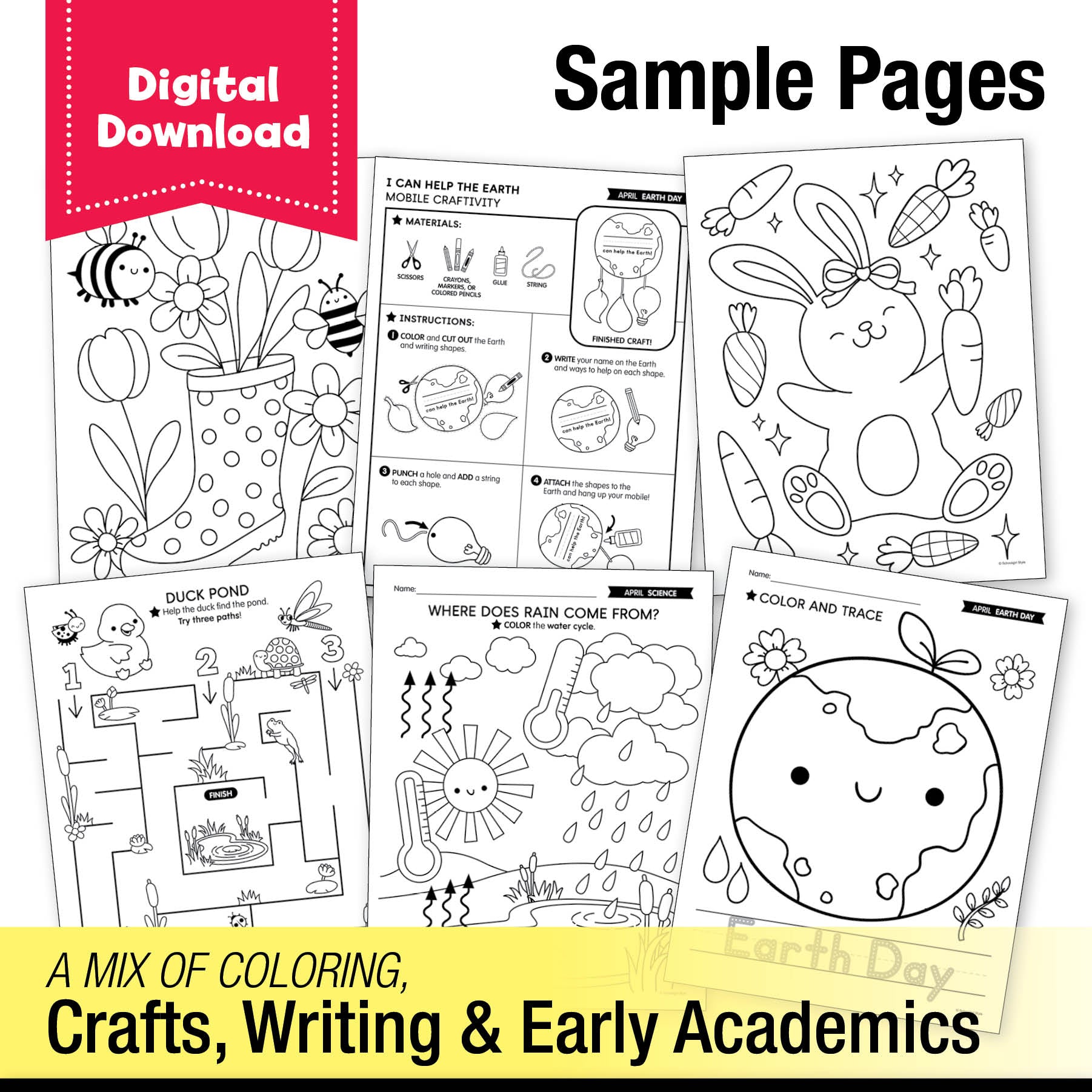 Printable Easter Homeschool Curriculum Bundle