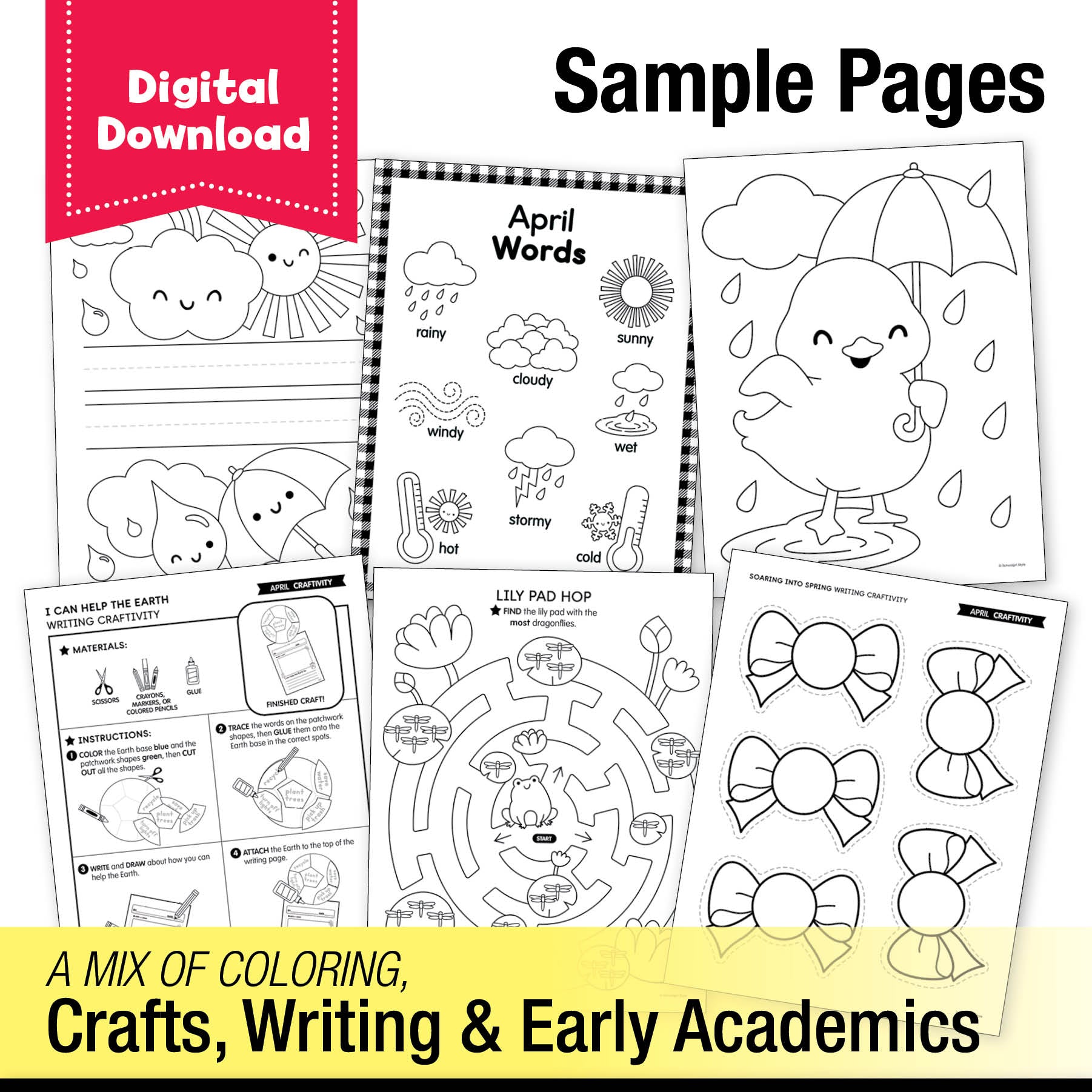 Printable Easter Homeschool Curriculum Bundle
