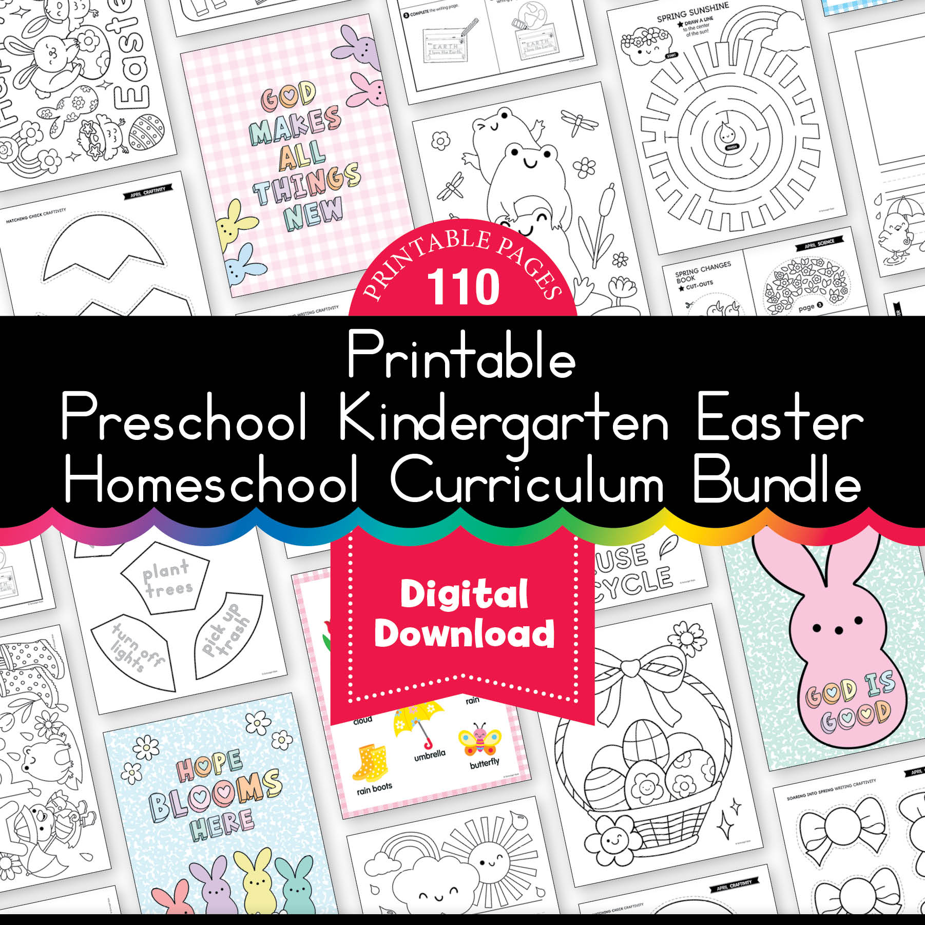 Printable Easter Homeschool Curriculum Bundle