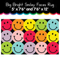 Load image into Gallery viewer, Big bright smiley faces rug
